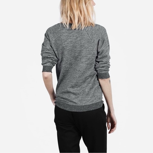 Everlane Crewneck Sweatshirt Size Medium Grey Heathered 100% Cotton - Picture 2 of 7